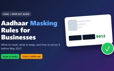 Aadhaar Masking Rules for Businesses: UIDAI and DPDP Act Compliance Guide
